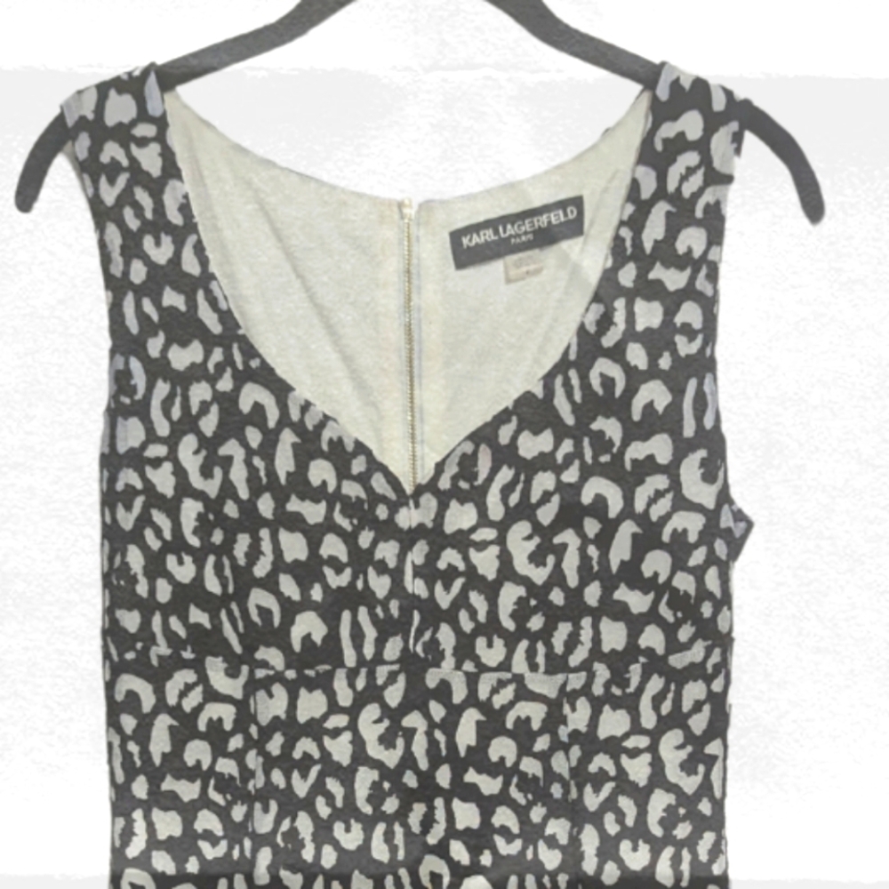 Karl Lagerfeld Black and White Women's Dress Size 4
